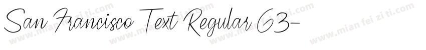 San Francisco Text Regular G3字体转换
